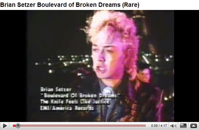 洋楽 BRIAN SETZER /BOULEVARD OF BROKEN DREAMS Boulevard Of Broken Dreams - YouTube